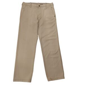 Timberland Pants Mens 34x32 Beige Straight Leg Flat Front 100% Cotton Outdoor